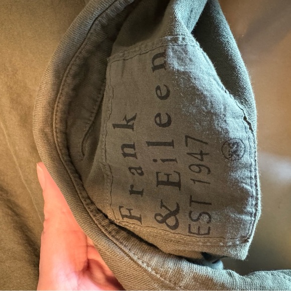 Frank & Eileen Nicole Henley Popover Dress in Olive Green Size XS - Picture 7 of 7